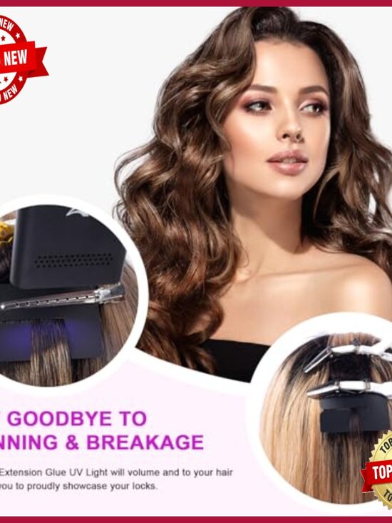 Professional UV Hair Extension Machine Kit with Glue and Shields